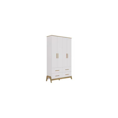 Guarda-Roupa Infantil Peroba Retrô Guti 4 Portas 4 Gavetas