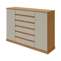 Cômoda Lopas Vedra 2 Portas 7 Gavetas MDP