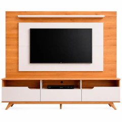 Estante Home ValdeMóveis Diplomata 3 Portas Para Tvs Até 60"