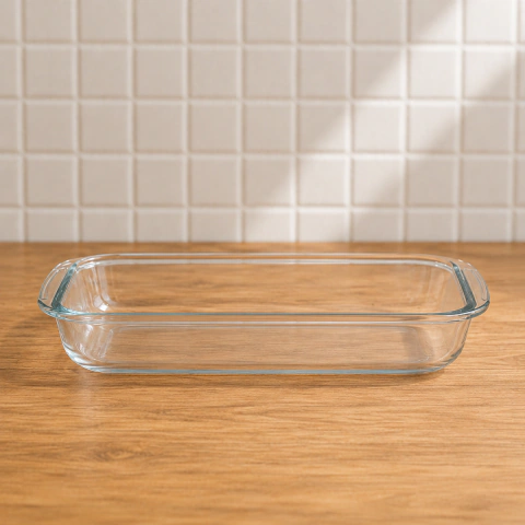 Fuente asadera rectangular de vidrio templado para horno Utile 34 cm