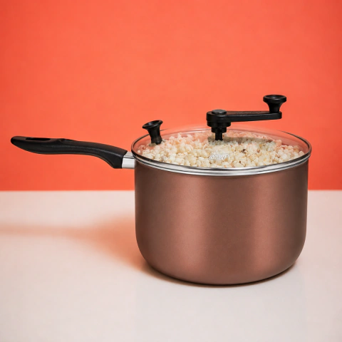 Olla pochoclera de aluminio con teflón MTA 4.8 Lts.