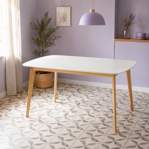 Mesa rectangular para comedor diseño nórdicoTulip Eames Utile 150 cm