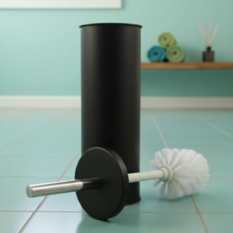 Escobilla cepillo para baño con tapa de acero pintado Utile