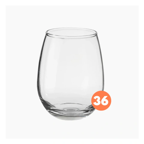 Set de copas copón vaso de vidrio sin tallo Gourmet Rigolleau