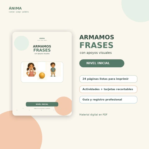 Armamos frases con apoyos visuales – Nivel inicial