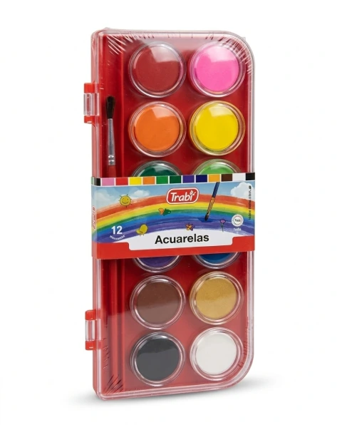 Acuarela de 12 pastillas