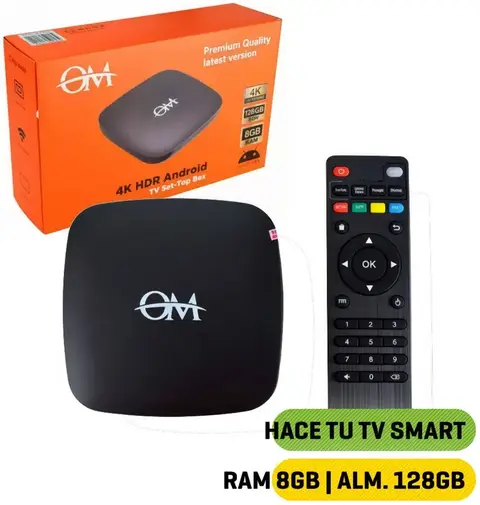 Convertidor Smart Tv Box Om 4k 8gb Ram 128gb Android 12