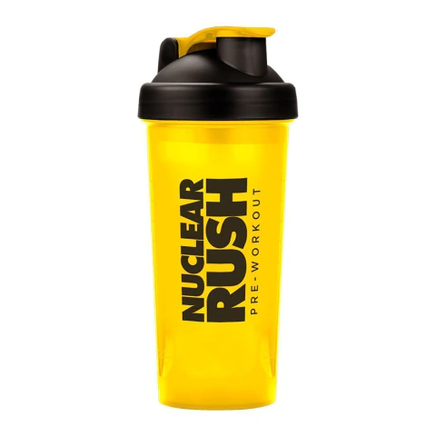 Coqueteleira Body Action 600ml Nuclear Rush Amarela - frente