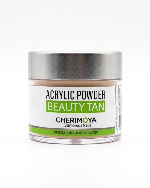 Polvo Acrílico Polimero Premium Cherimoya 30 g Tono Beauty Tan para Uñas Esculpidas