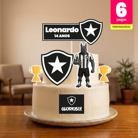 Topo de Bolo Botafogo Personalizado
