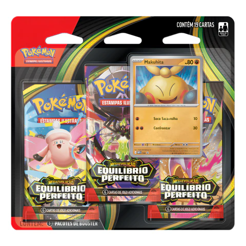 Blister Triplo Pokémon Equilíbrio Perfeito ME03 Copag