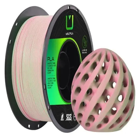 PLA Matte Rosa Verde 1kg Multfila Duo Color