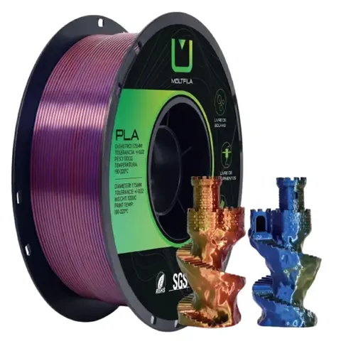PLA Tri Color Cobre Azul Ouro 1kg Multfila