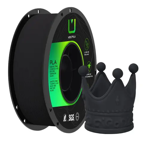 PLA Matte Preto Fosco 1kg Multfila