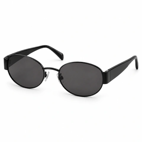 Óculos de Sol SOU Isadora Oval Metalico UV400 Feminino