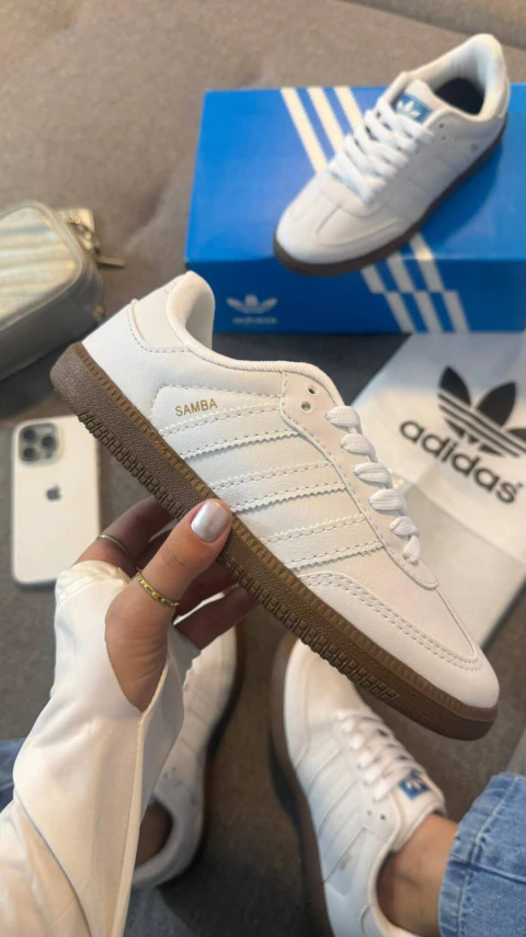 Adidas Samba⚡️Blanco base marrón