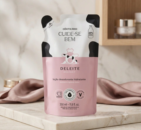 Refil Loção Hidratante Desodorante Corporal Cuide-se Bem Deleite