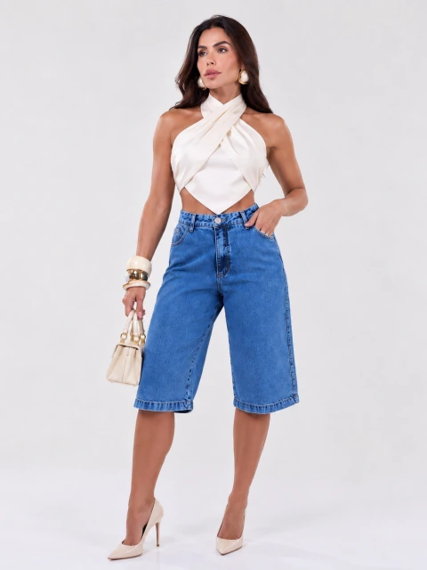 Shorts Jeans Alongado