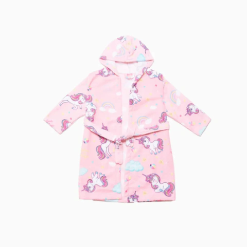 Bata infantil de Unicornios con capucha