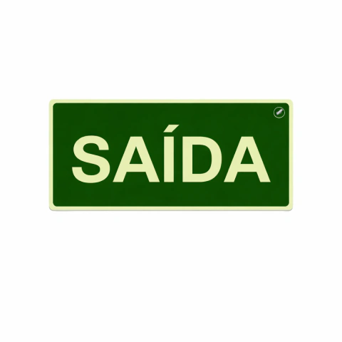 Kit Com 07 Placas de Sinalização De Saída S12