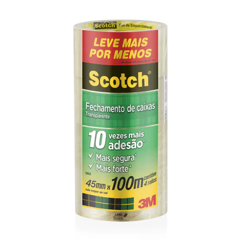 Fita adesiva 45x100 3M Scotch pc c/ 4
