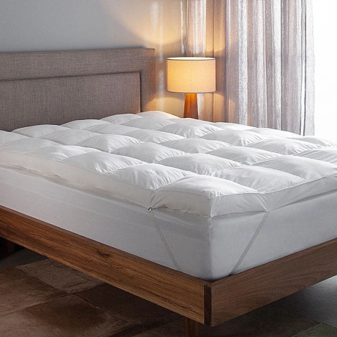 Pillow Top Solteiro Vision Fill Gold 100x200x7 cm Cor Branco 233 Fios 100% Algodão Cetim