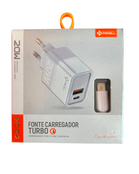 FONTE CARREGADORA TURBO PMCELL 20W HC-62