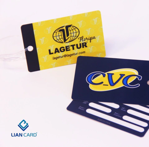 Tag de bagagem em PVC para identificação