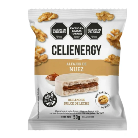 Alfajor Nuez Y Choc. Blanco Sin Tacc X 12u. Celienergy