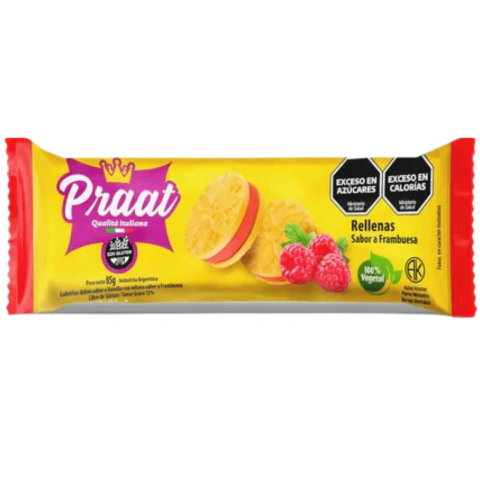 Rellenas Vainilla Con Frambuesa X 85 Gr Praat Sin Tacc (3un)