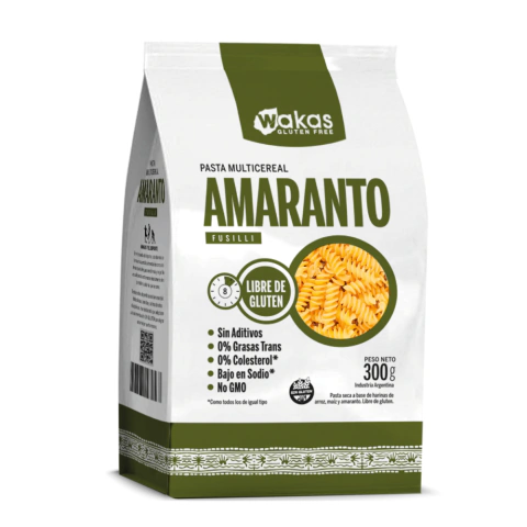 Wakas Fusilli Multicereal Amaranto X 300Gr (3 un)