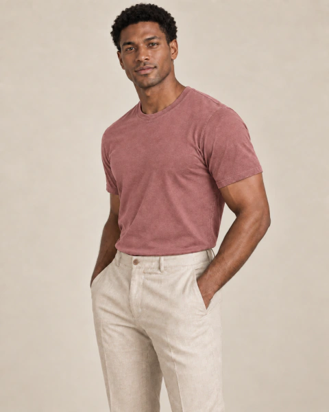 Camiseta Básica Estonada Rosé