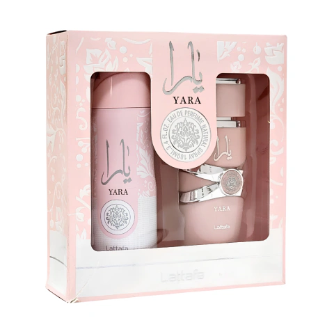 Set Lattafa Yara: Perfume 100 ml + Spray Corporal 200 ml