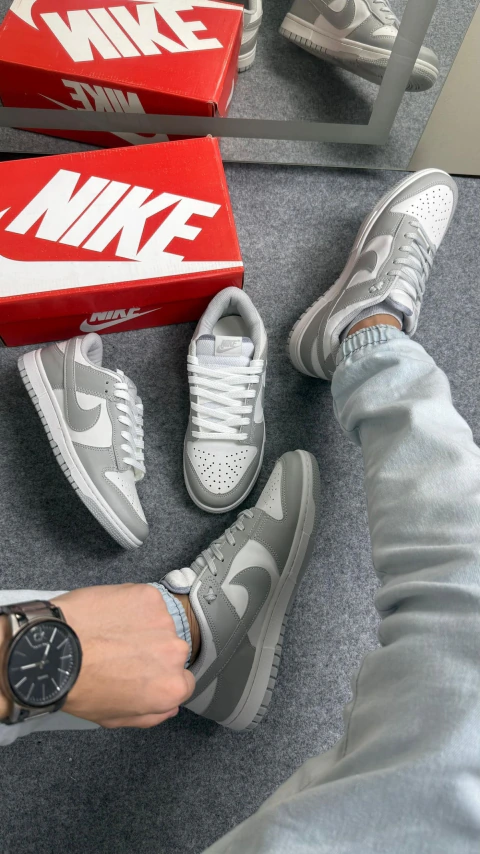 DUNK BRANCO CINZA