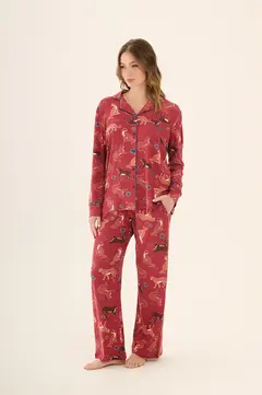 PIJAMA CAMISERO DE ALGODON PROM