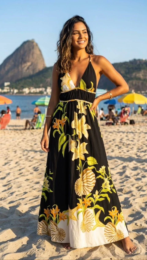 Vestido Flor Amarela (novo)
