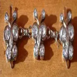 Acc. metal c/stras mariposa x 10 unid