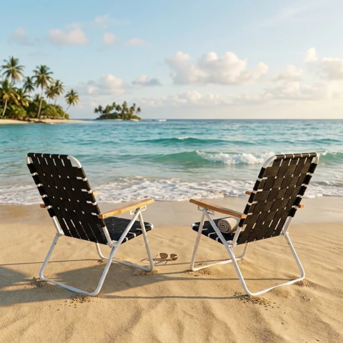 Combo 2 Reposeras Plegables 5 Posiciones Playa Camping 130kg