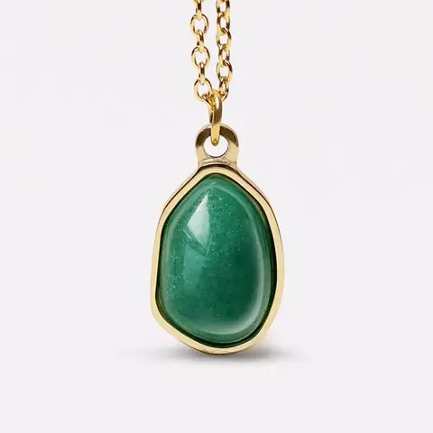Collar con Colgante de Piedra