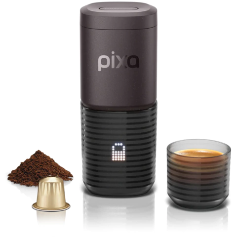 A02736 - Cafetera recargable USB-C portátil Pixapresso (Borgoña Oscuro) - WACACO