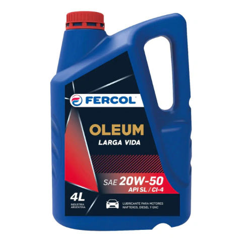 Aceite Fercol Oleum 20W-50 4 LTS