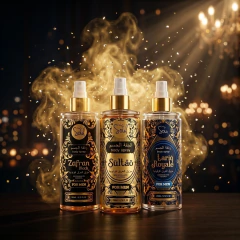 Kit 3 Body Splash Árabe Masculino Zafran Black + Sultão + Tariq Royale 200ml Longa Duração - Magnara