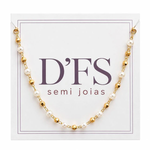 Pulseira pèrola e bolinhas .