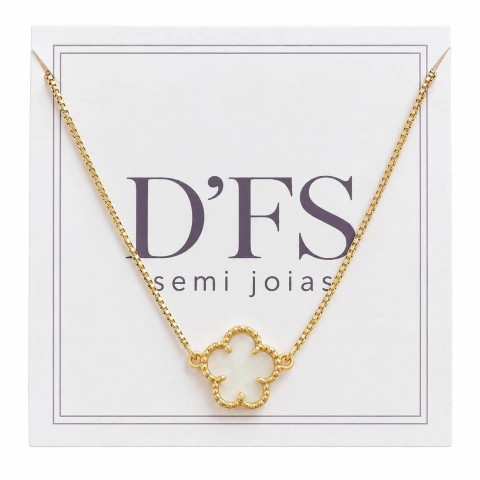 pulseira trevinho branco