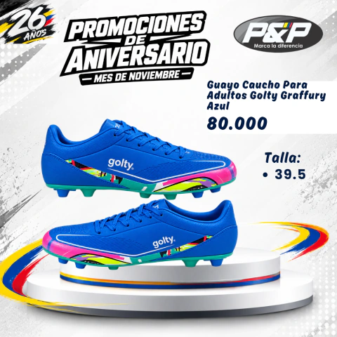 Guayo Caucho Para Adultos Golty Graffury Azul