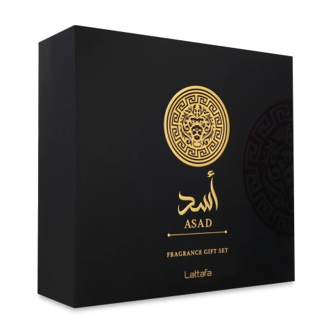SET LATTAFA ASAD 3PZS 100ML EDP SPRAY/ SHOWER GEL 100ML/ 12ML EDP SPRAY
