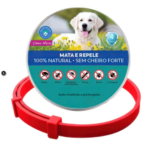 Coleira Antipulgas e Carrapatos Safe Pet para Cachorros