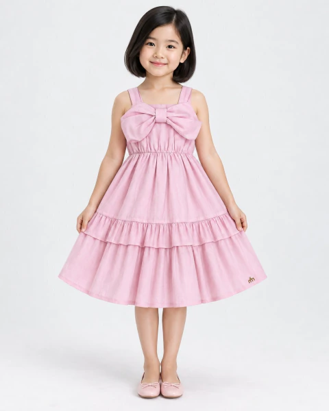 Vestido Laço Rosa cream