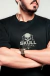 Camiseta Oversized Preta com Manga – Estampa Skeleton Preto & Branco - comprar online