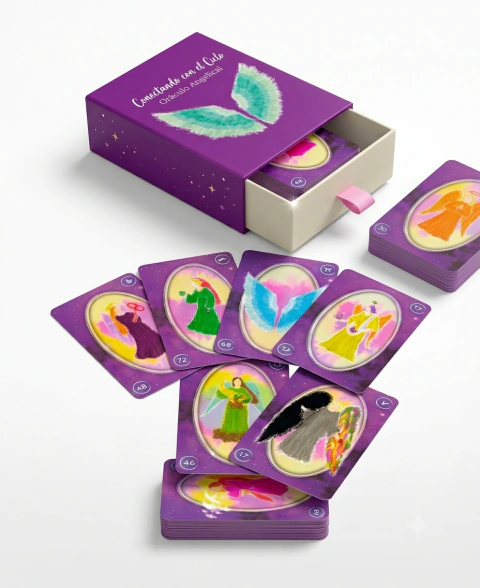 Oráculo Conectando con el Cielo-Oráculo angelical de 72 cartas